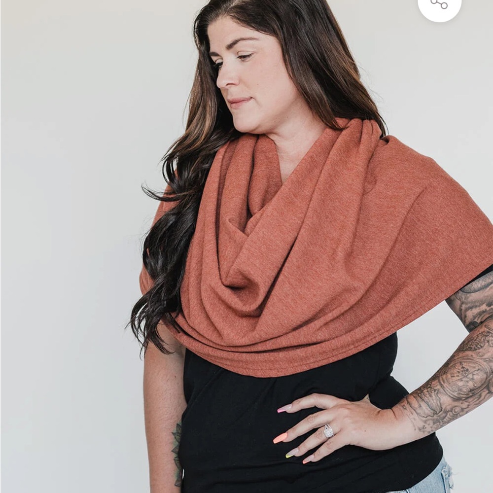 Blondie Apparel Campfire Poncho Terracotta Rust One Size 🇨🇦